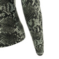 Ladies' Hot Sale Snake Print Long Sleeve Skinny Sexy Fashionable Women Top sweater shirt